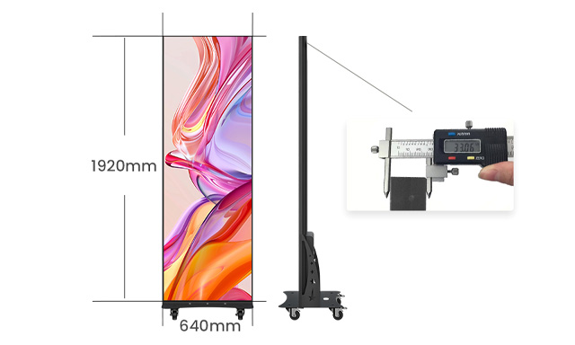 LEDSINO LED Poster Display Freestanding Ultra-thin Design