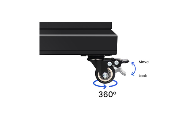 LEDSINO LED Poster Displays Universal Wheels Rolling