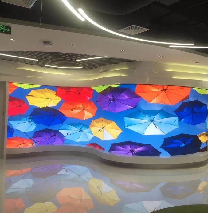 Corporate offices - curved led display wall LEDSINO