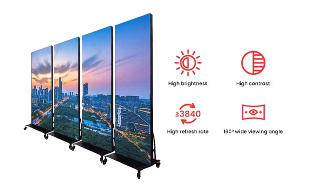 LEDSINO Smart LED Poster Brightness Options